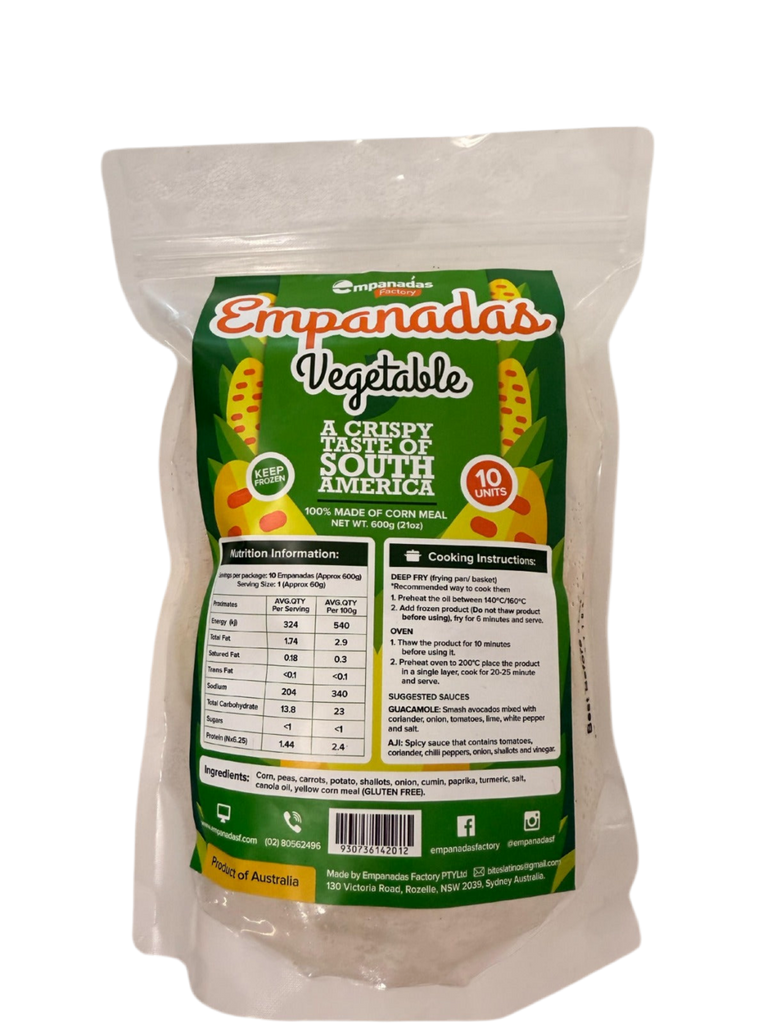 Vegetable Empanada - 600g Bag - 10 Empanadas