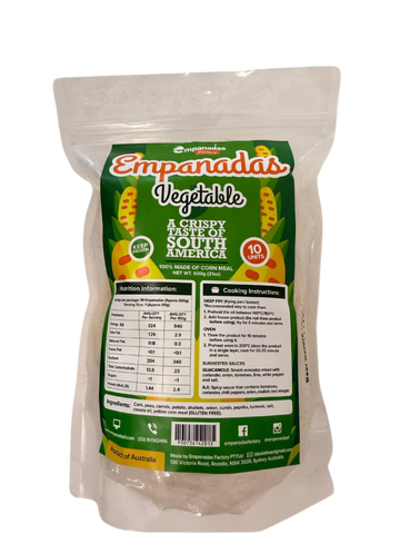 Vegetable Empanada - 600g Bag - 10 Empanadas