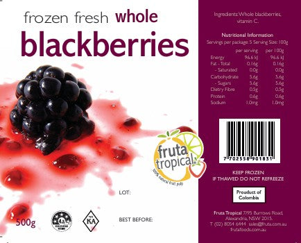 Whole Blackberries - 500g
