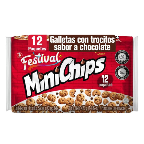 Galletas Noel Festival Minichips 12 packs