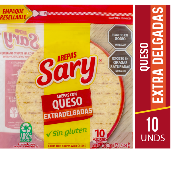 New! Arepa con Queso Extra Delgada - 10 und - 600g