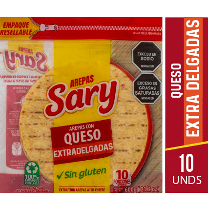 New! Arepa con Queso Extradelgada 12 x 600g