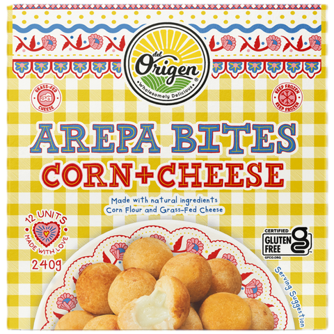 New! Arepa Bites Corn+Cheese - 240g -Gluten Free