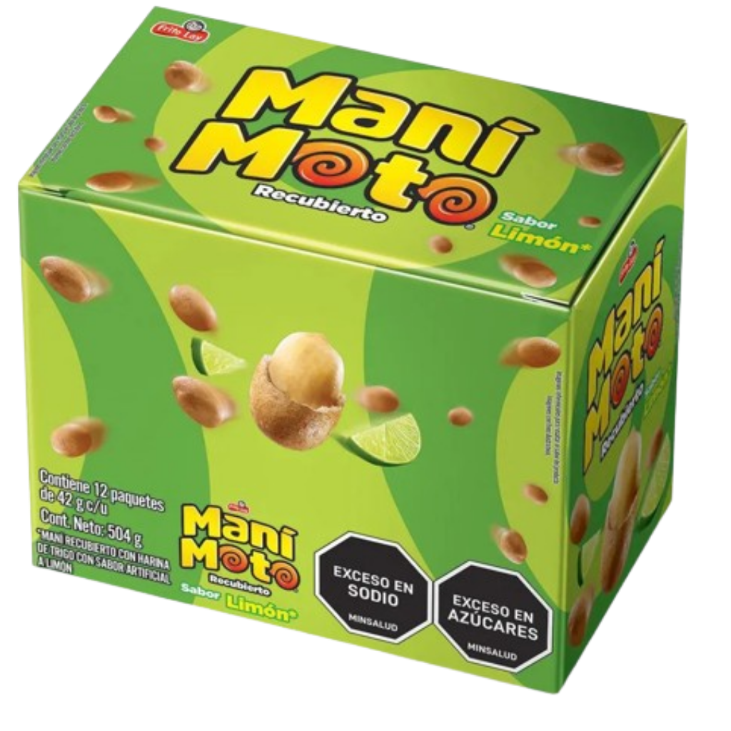 Mani Moto Crunchy Peanut Snack Lime Flavour 12 x 44g