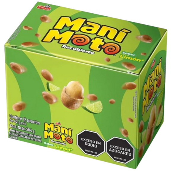 Mani Moto Crunchy Peanut Snack Lime Flavour 12 x 44g