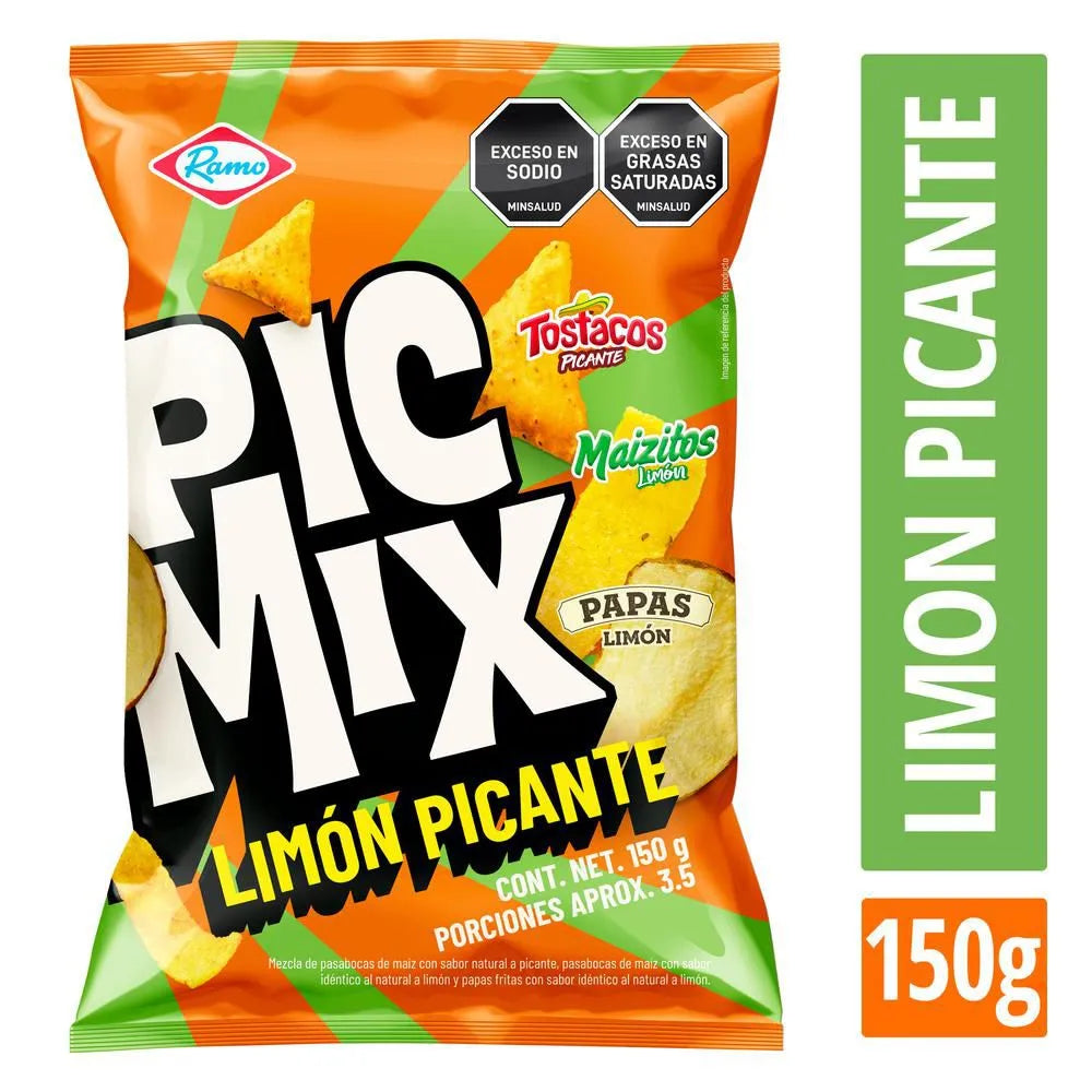 BUY 2 GET 1 FREE ANY RAMO SNACK AT CHECKOUT! Pic Mix Spicy Lime Chips Ramo (150g)