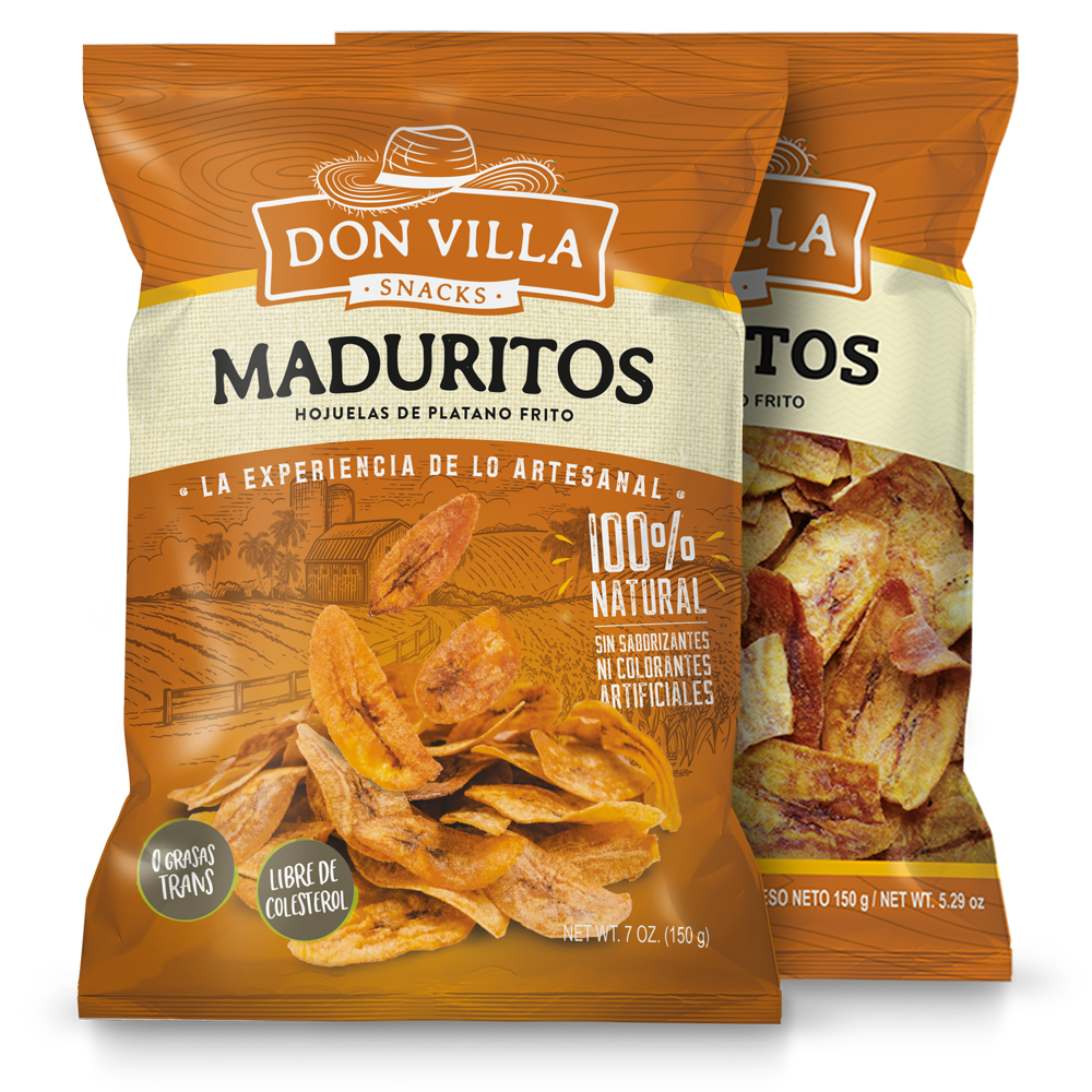 Don Villa Maduritos - Sweet Plantain Chips snacks - 135g Bag