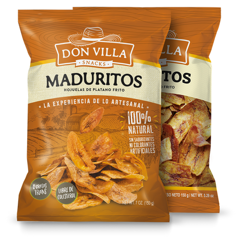 Don Villa Maduritos - Sweet Plantain Chips snacks - 135g Bag