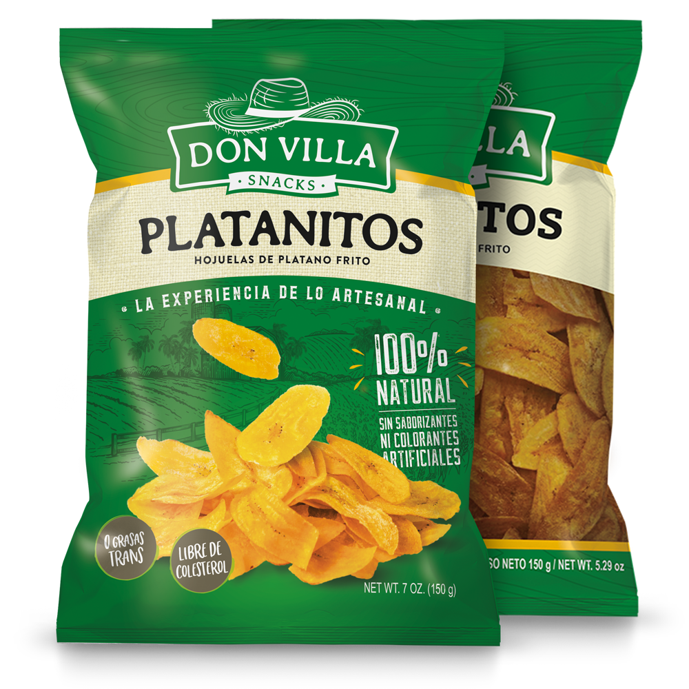 Don Villa Platanitos - Plantain Chips snacks - 135g Bag