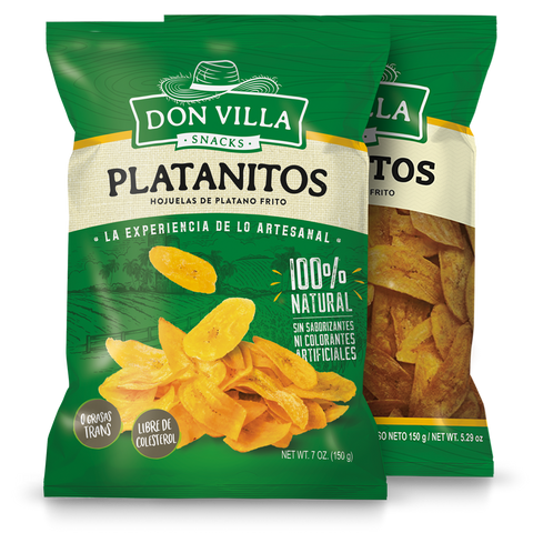 Don Villa Platanitos - Plantain Chips snacks - 135g Bag