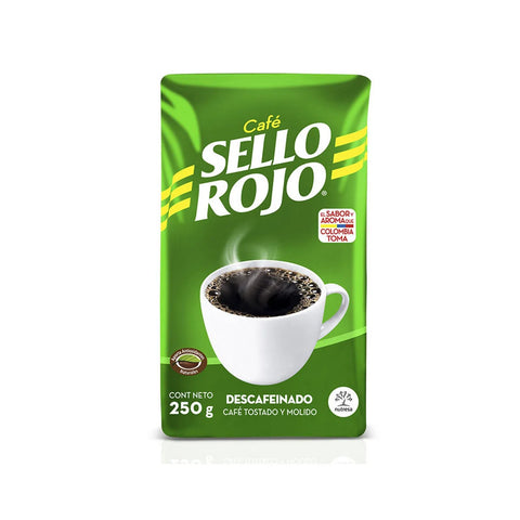 Medium Roast Ground Decaf Coffee Sello Rojo - 250g