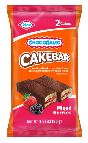 NEW! Cakebar filled with Mixed berries jam -2 Packs x 80g (2 Und in each 80g Pack)